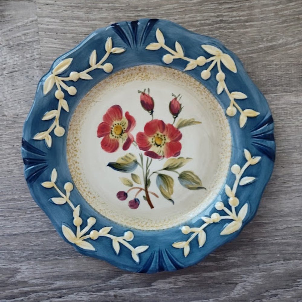 Certified International "FLORA" by PAMELA GLADDING ~ RETIRED 8.5" Salad Plate